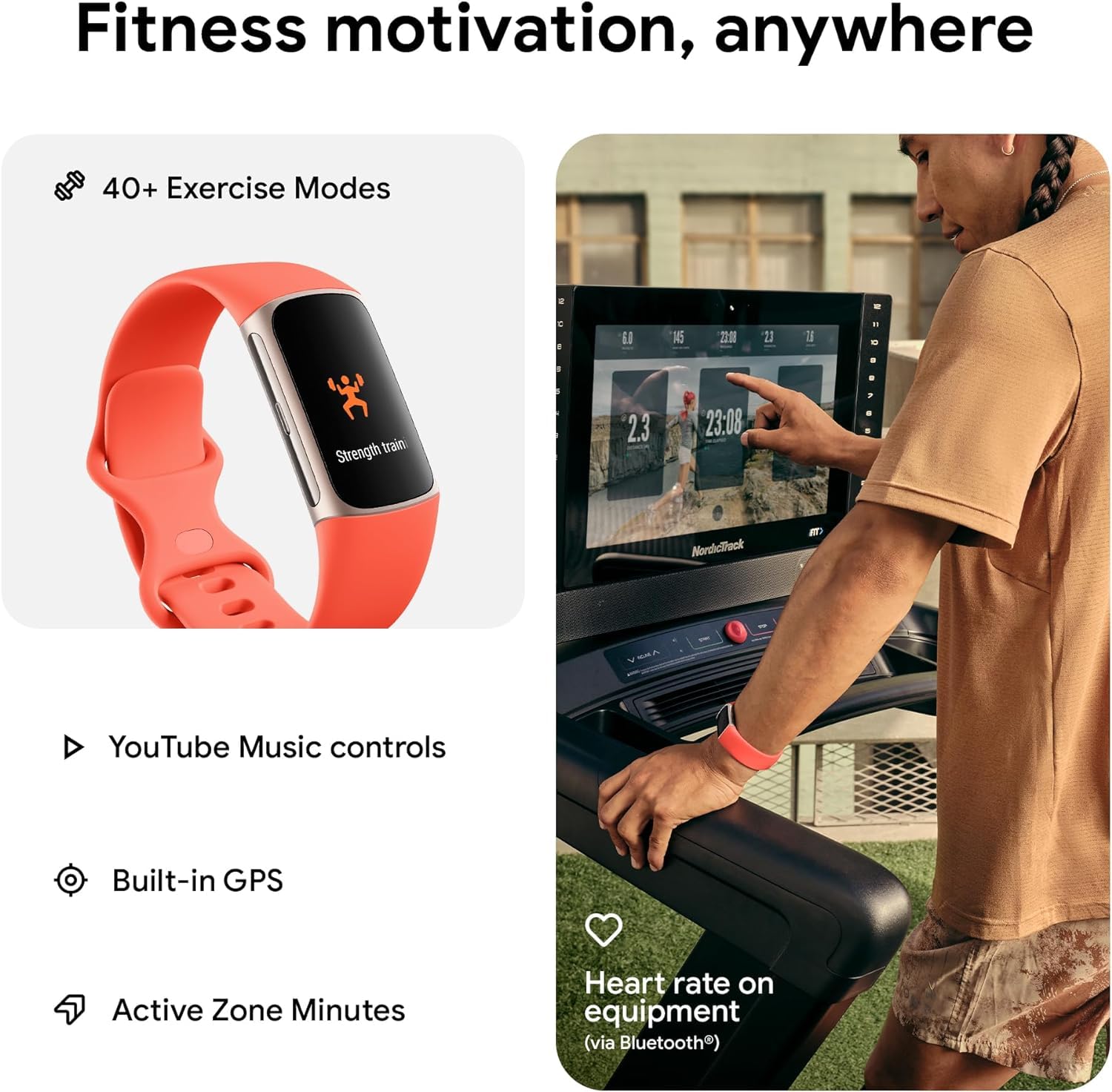 Fitbit Charge 6 Fitness Tracker Smartwatch With Heart Rate, Gps, Health Tools - Fit Bit Smart Watch For Men And Women, Gold Case